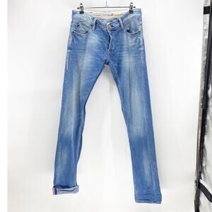 Japan Rags jeans 711 basic light wash button fly skinny size 29 Tall